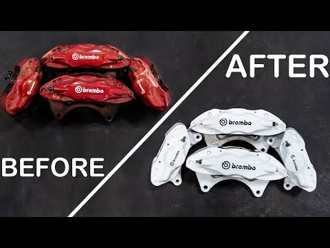 Epic Refinishing Of The Evo X Brembo Brakes!