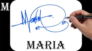Maria name signature design - M signature style - How to signature your name