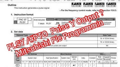 PLSY /#PTO  Pulse Y Output ? Mitsubishi Plc Programming