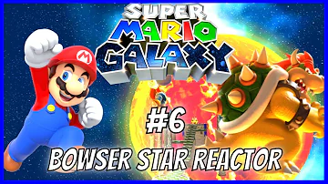 let's play Super Mario Galaxy part 6 Bowser Star Reactor & Hurry Scurry Galaxy