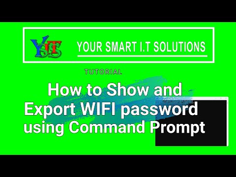 How to Show and Export Wifi Password Using Command Prompt.