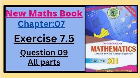 Exercise 7.5 Question 9 New Math Book Class12th#2ndyearbook#sindhboard#distance#secondyear#mathnew