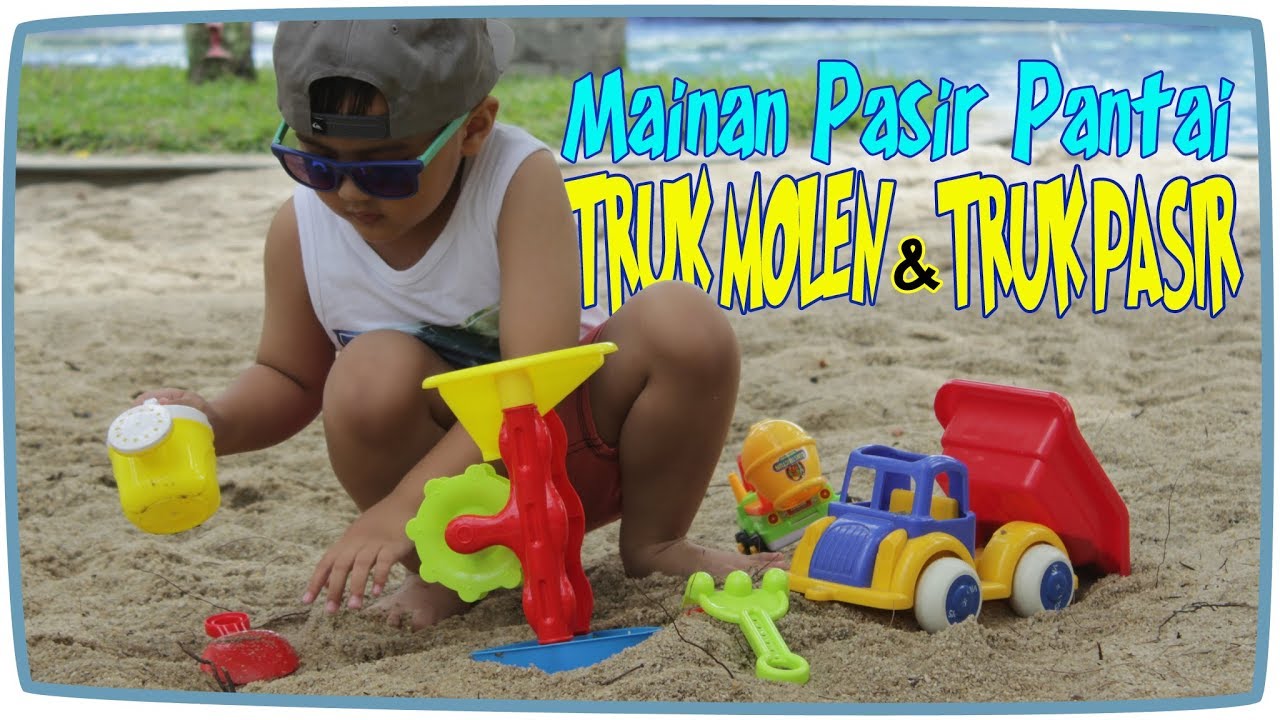 Mainan Pasir Mobil Truk Molen Kecil Dan Mobil Dump Truck Besar