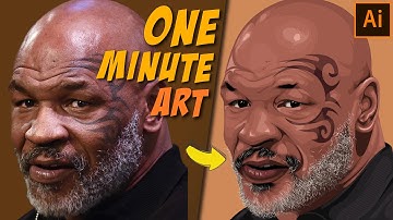 Drawing Mike Tyson | vector portrait | Adobe illustrator | digital art | Vector art