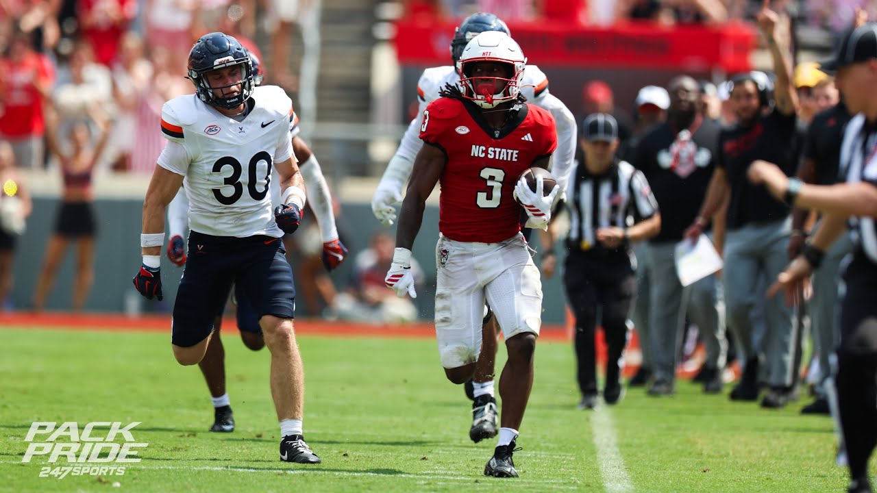 NC State running back Hollywood Smothers on win over UVA, totaling over 100 yards and two scores