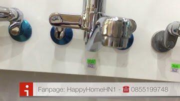 Happyhome - [CHÍNH HÃNG] Vòi rửa bát (chén) nóng lạnh gắn tường Caesar K376C - chiều dài vòi 301 mm