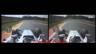 F1 Belgian GP 2015 & 2016 Onboard Pole Lap Comparison