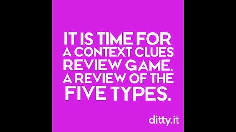 Context clues review game intro