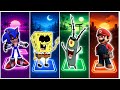 Sonic.EXE vs SpongeBob vs Plankton vs Mario - Tiles Hop BATTLE! 😱🔥
