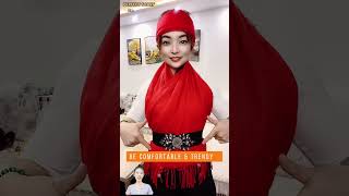 Scarf styling as fashion dress for girls? Headscarf Tying #shorts #scarfwearing