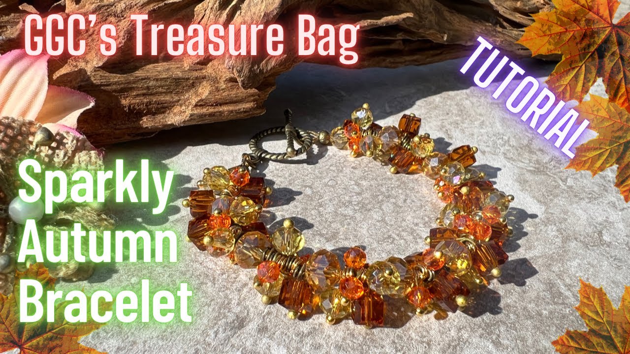 Autumn Tones Crystal Bracelet Beading Tutorial GGC's Treasure Bag