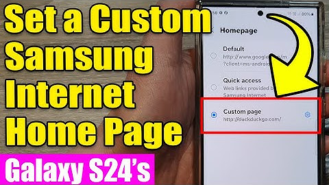 🌐 Galaxy S24/S24+/Ultra: How to Set a Custom Samsung Internet Home Page