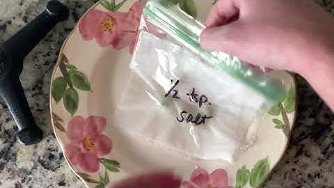 Salinization Lab at home results 1/2 tsp salt in 1 cup tap water.