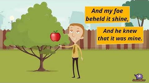 A Poison Tree by William Blake Form 5 (easy to understand animation)