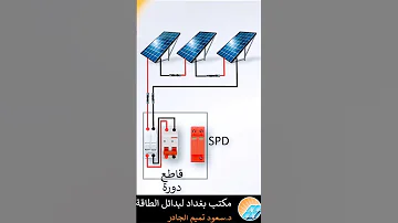 طريقة ربط الألواح الشمسية مع قواطع الحماية والعاكس 