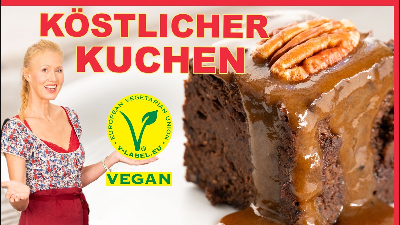 Weltbeste Brownie & Karamellsoße ⭐️ Backen 2.0  ✅ aus schwarzen Bohnen❗️Viel Protein vegan
