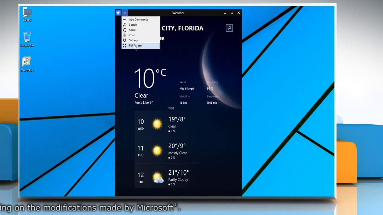 How to open apps in full screen in Windows® 10 Technical Preview - YouTube