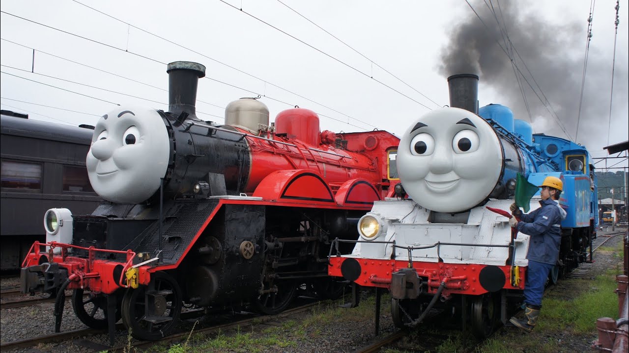 【仲良くガチャンコ！】大井川鐵道 トーマスとジェームスの連結シーン 新金谷駅【C11-227】【C56-44】