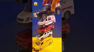 Amazing Collection! Ambulance   Police SUV   Range Rover   DHL Van 5-Level Stack Challenge! 😱🔥
