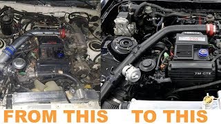 PULLING AND DROPPING IN A 7MGTE IN 2 DAYS!!! MK3 SUPRA