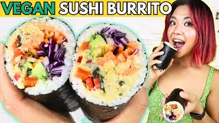 EASY SUSHI BURRITO RECIPE (VEGAN)