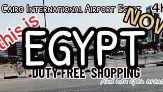 4K The Arab Republic Of Egypt, Cairo International Airport Duty Free shopping/Arial view Of The Nile