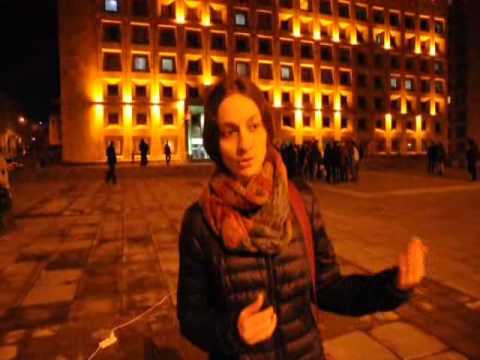 აქცია მთავრობის კანცელარიასთან მუშების მხარდასაჭერად