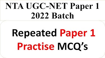 Most Repeated Practice Questions for Paper 1 - UGC NTA NET - Dr Triptii - 2022