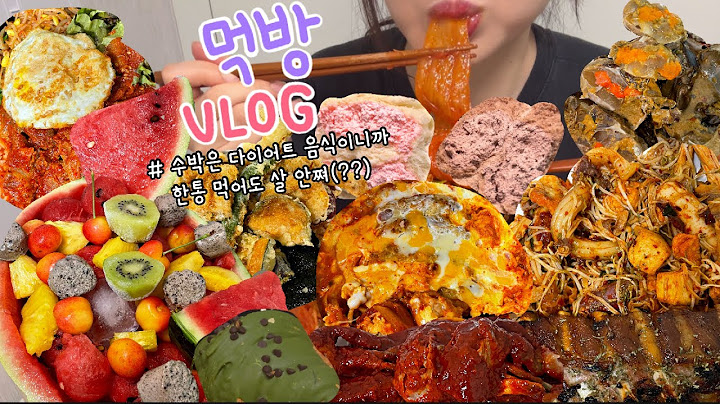 먹방브이로그) 더우면☀️입맛없어진다는거 남 얘기인줄 알았는데.. 남 얘기 맞네 (마라샹궈+등갈비/디저트먹방/화채먹방/텐동+돈까스김치나베/게장먹방/비빔밥+김치찜/빵먹방/수박먹방