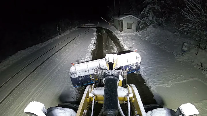 it could be the last snow plowing of the year? Caterpillar 972M XE wheel loader plow snow