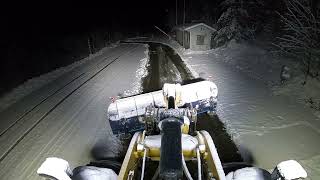 it could be the last snow plowing of the year? Caterpillar 972M XE wheel loader plow snow