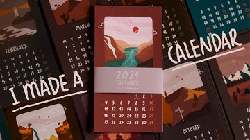 making 2021 calendar from the scratch with my illustrations 📅