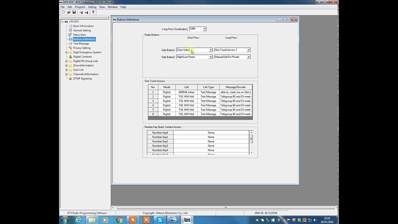 Retevis RT3 and TYT MD380 Programming guide (South West UK) 2 of 5