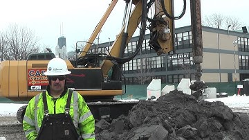 Cat® Excavators | Base For Drill Rigs Installing High Rise Foundations