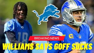 Celebrity WILLIAMS SAYS GOFF SUCKS Wealth