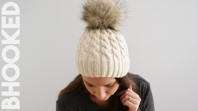 Crème Brûlée Cable Knit Hat Free Pattern (Circular Needles) · Crazy Hands