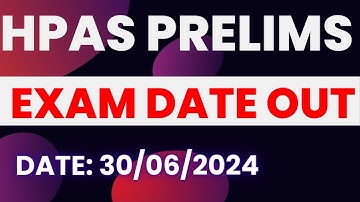 HPAS 2024 | Prelims Exam date out | Nimbus Academy | #hppsc #hpas
