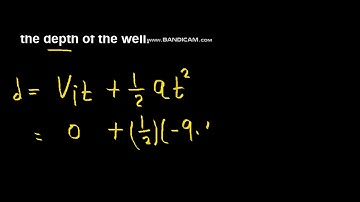 stone is dropped into a deep well and is heard to hit the water3.41s Determine the depth of the well