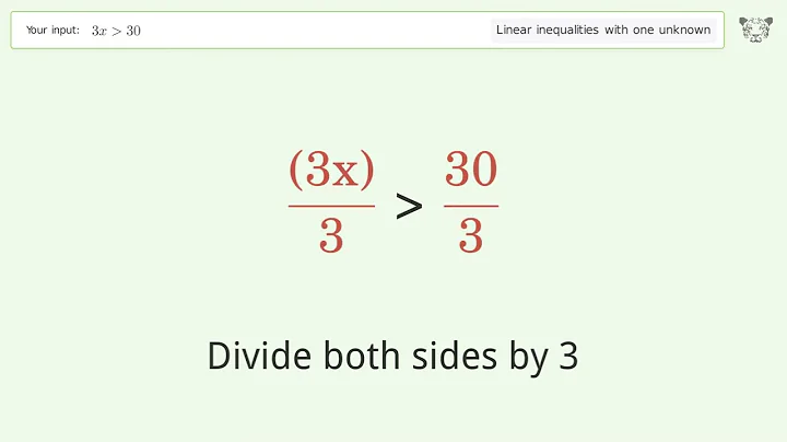 Solving Linear Inequalities: 3*x is Greater Than 30