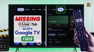Sony Google TV Live Tab Missing - Fix! screenshot 3