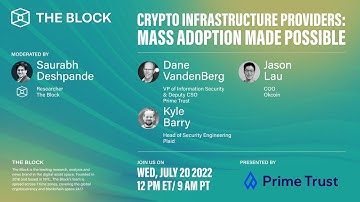 Crypto Infrastructure Providers: Mass Adoption Made Possible-  Presented by Prime Trust