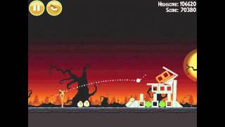 Angry Birds Seasons Trick or Treat 2-12 Halloween 2011 Walkthrough 3 Star