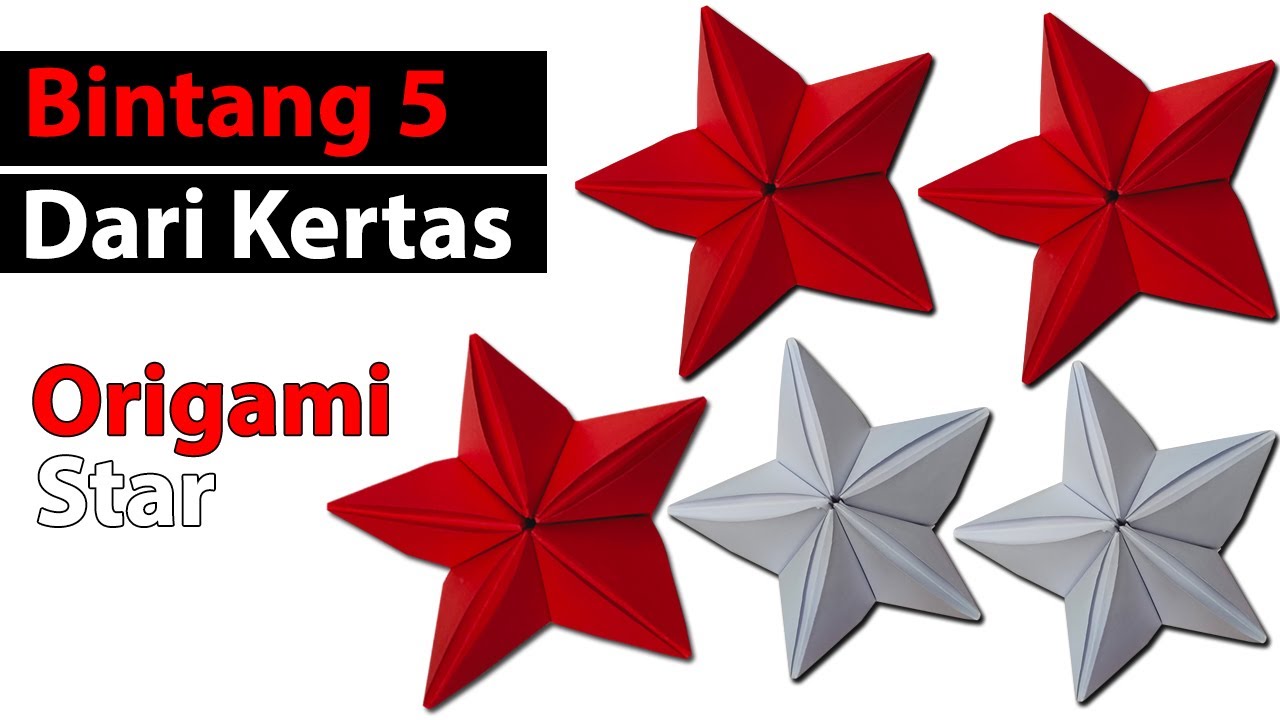 DIY Bintang 5 Dari  Kertas Origami Star  YouTube