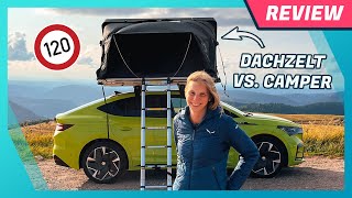 Wir campen im Skycamper 3.0: Dachzelt auf dem Škoda Enyaq vs. Camper | Aufbau, SchlafTest & Details