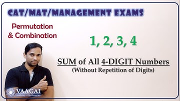 Sum of All 4 Digit Numbers Formed Using the Digits 1, 2, 3 and 4 | Permutation & Combination