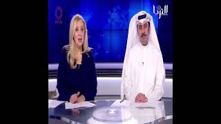 قط  يتجول في استديو تلفزيون الكويت
