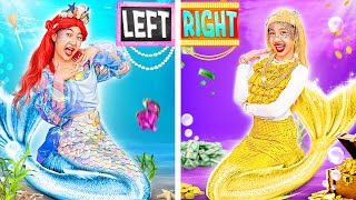 Left Or Right? Mermaid Makeover Challenge With Baby Doll And Friend - Funny Stories About Baby Doll