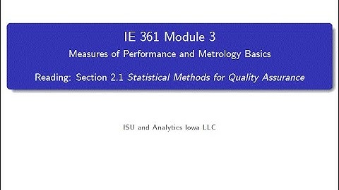 Statistical Process Improvement Module 3
