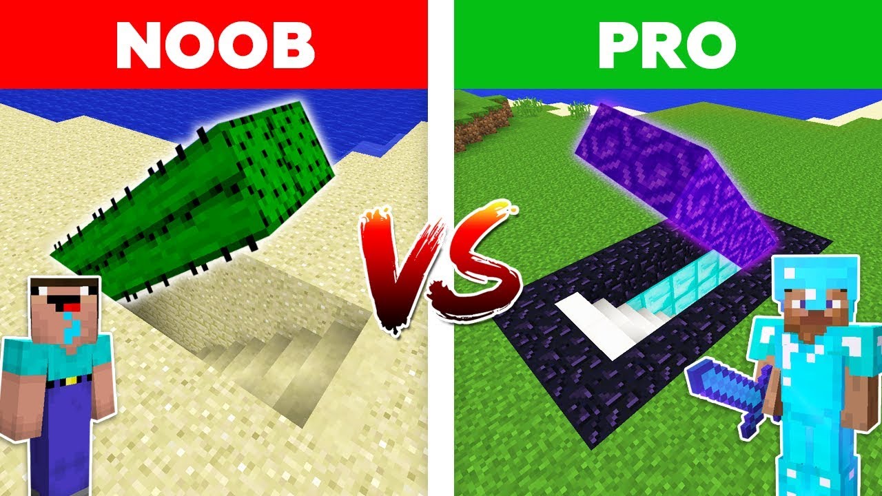 Nub Protiv Pro Sekretnaya Baza V Majnkraft Youtube Noob Minecraft Minecraft Designs