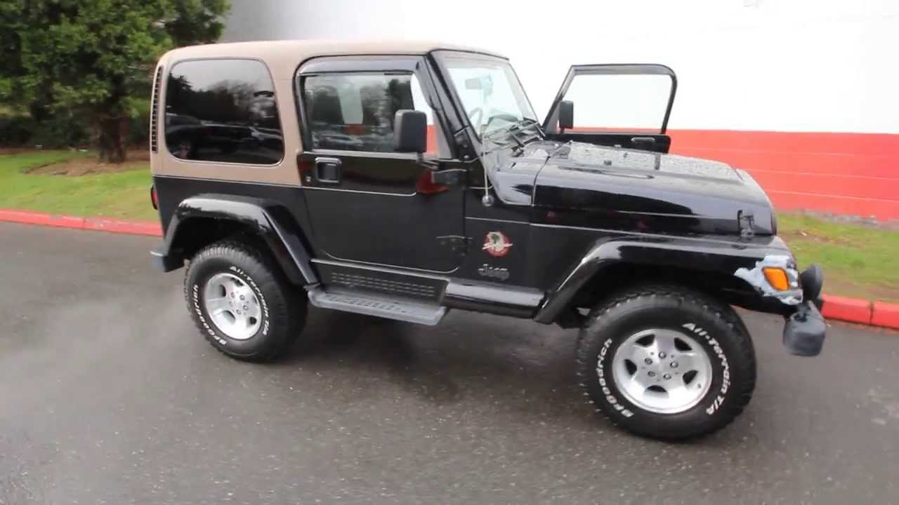 2002 Jeep Wrangler Sahara | Black | 2P733785 | Seattle | Bellevue - YouTube